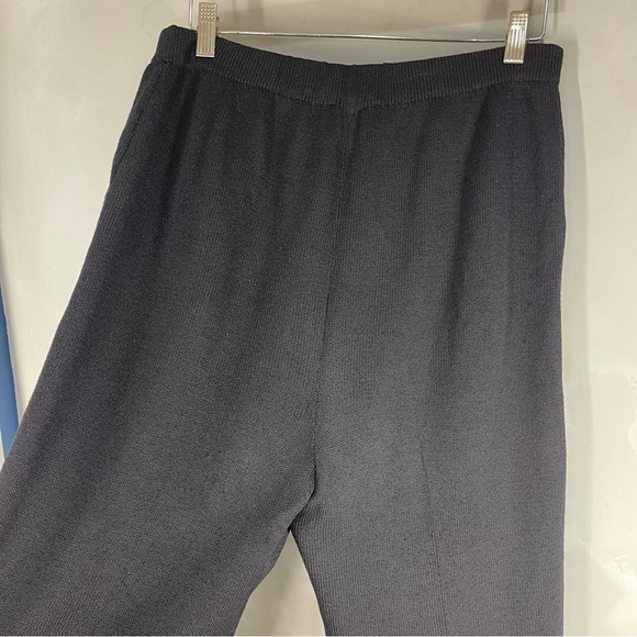 ST. JOHN COLLECTION BLACK SANTANA KNIT PANTS SZ 8 - Picture 8 of 12